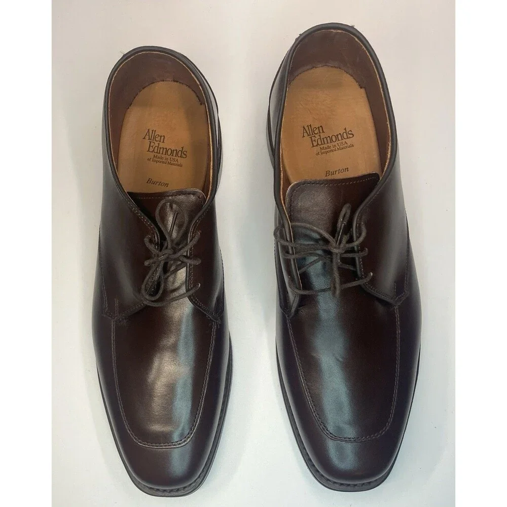 Allen Edmonds Burton Men’s Oxford Dress Shoes Brown Leather Sz 10 D EUC